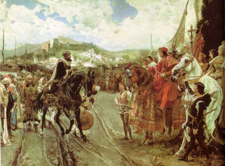 Isabella I. und Ferdinand II. nach der Eroberung Granadas 1492
