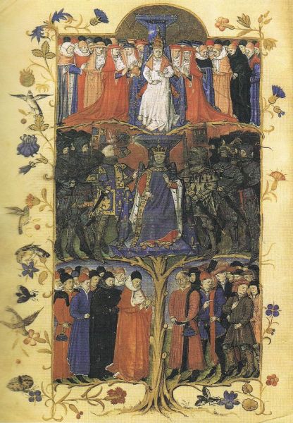 Abbildung der Stände im Mittelalter - Klerus, Adel und Bürger
